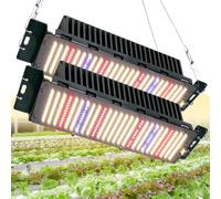 2 pièces Lampe LED pour plantes spectre complet lumière du soleil, 50W Led Grow Lampe 312LEDs,Lampe de croissance pour plante d'intérieur serre légumes fleur