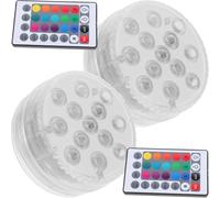 2 Pièces Lampe LED Sous-marine Étanche à 13 Lampes en Plastique | Télécommande sans Fil, Minuterie Intégrée, Fixation par Ventouse et Bande Magnétique