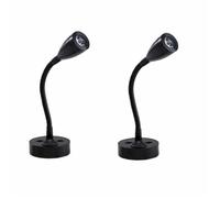 2 Pièces Lampes de Lecture Spot LED 12V Interrupteur réglable Lampe de Chevet Murale lumière intérieure Camping-Car 6000K Blanche
