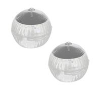 2 Pièces Lanterne Solaire Sphérique en Plastique 1,2v/600ma | Design Suspendable Petit Anneau, pour Surface D’eau, Bassin et Allées de Jardin, Charge 8 Heures