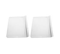2 Pièces Lèchefrite 15l en Fer Argenté, Rectangulaire | Collecte Graisse et Miettes, Surface Antiadhésive Facile à Nettoyer, Remplacement pour Fours Électriques et Grille