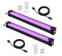 2 Pièces LED Lumiere Noire, Barres De Lumière Noire Portable UV Tube Lumière Lampe Violette LED UV Tube Pour Soirée, Peinture Fluo