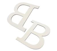 2 Pièces Lettre Décorative en Bois B 12 Pouces, Grosse Murale | Beige Brute, Peignable pour Loisirs Créatifs, Usage Polyvalent pour Boutiques et Décoration Murale