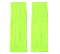 2 Pièces Lingette de Rechange en Microfibre pour Balai | Carrelage et Parquet, Usage en Magasin ou Restaurant, Fixe Bien Tête, Couleur Vert
