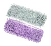2 Pièces Lingettes de Rechange pour Balai Plat en Chenille | Recharge Amovible, Compatible Vadrouille Plate, Entretien en Machine, Usage Domestique pour Sols Lisses