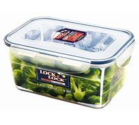 2 pièces Lock & Lock Boîte hermétique Nest ables, boîte de Conservation rectangulaire pour 1,8 L, 210 x 146 x 94 mm, Transparent, Set by Danto