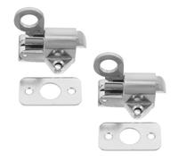 2 Pièces Loquet à Goupille à Ressort Argenté en Alliage de Zinc | Fermeture Automatique, Faible Entretien, Installation Simple, pour Fenêtres, Portes de Placard, Maisons et Sanitaires