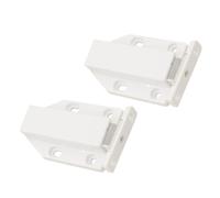2 Pièces Loquet à Ouverture Tactile en Acier Inoxydable | Ouverture sans Poignée, Fermeture Automatique par Aimant, pour Armoire et Cave à Vin, Blanc
