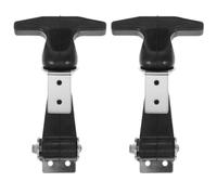 2 Pièces Loquet de Traction à Poignée T en Acier Inoxydable | Corps en Caoutchouc Noir, Maintien Sécurisé du Couvercle, Amortissement des Vibrations, Fixation Quincaillerie Métallique