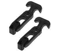 2 Pièces Loquet Élastique à Poignée en T Courbe | Caoutchouc Noir, Ouverture Facile, Maintien du Couvercle Fermé, Usage Extérieur pour Générateur et Glacière