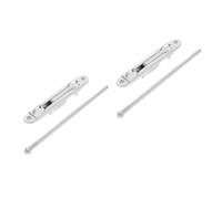 2 Pièces Loquet Encastré de Porte en Acier Inoxydable | Double Verrou Haut et Bas, Installation Facile, Usage pour Portes et Fenêtres, Finition Argenté, Commerces