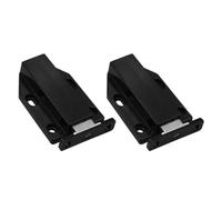 2 Pièces Loquet Tactile pour Armoire, Ouverture sans Poignée, Noir | Acier Inoxydable, Fixation Magnétique, Mécanisme Pression Poussée, pour Cabinet et Cupboard, Usage Hut Bakery