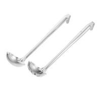 2 Pièces Louche à Sauce en Acier Inoxydable, Compacte | Design Multifonction, Poignée Antidérapante Ergonomique, pour Cuisson et Service, Finition Argenté