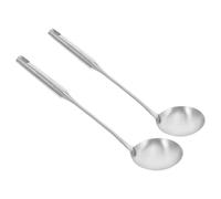 2 Pièces Louche à Soupe Longue en Acier Inoxydable | Cuillère Utilitaire Argentée, Usage la Cuisine et Service Professionnel, Finition Moderne, Solide