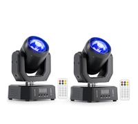 2 pièces Lyre LED 30W Mini Beam Jeux de Lumiere RGBW lumière de scène avec Télécommande 5 modes commande Stroboscopique DMX512 pour Disco DJ Club Fête Bar
