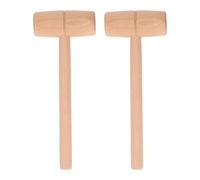 2 pièces maillet en bois marteau à joint encastré maillet en bois polyvalent pour les usines installation de meubles sculpture fruits de mer fissuration matériau en bois haute (Petite taille)