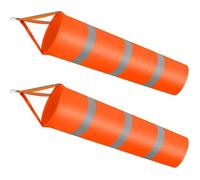 2 Pièces Manche à Air Orange, Manche à Air Réfléchissante Orange, Manche à Air Ripstop, pour Utilisé dans la Météorologie (Orange)
