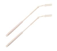 2 Pièces Manche à Plumeau Poignée de Rechange en Plastique Blanc