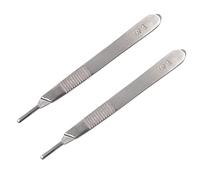 2 Pièces Manche de Scalpel N° 3 Convient à 10, 11, 12, 15 Lames Léger et Durable Idéal Pour Les Etudiants en Chirurgie Utilisation Educative Matériel de Réparation de Bricolage