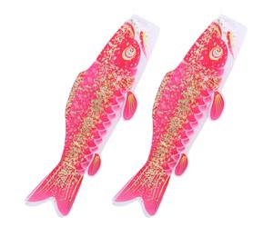 2 Pièces Manches à Air Poisson Japonerie en Satin, pour Jardin | Décoration Suspendue D'extérieur, Forme Poisson Réaliste, pour Cour Avant et Maison, Présent de Pendaison