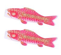 2 Pièces Manches à Air Poisson Style Japonerie, Satin, Jardin | Décoration Suspendue Extérieure, Forme Réaliste de Carpe, Usage Maison et Jardin, Présent de Pendaison