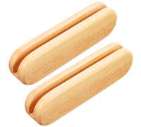 2 Pièces Manchon de Poignée de Poêle Anti-brûlure en Bois Caoutchouc | Isolation Thermique, Prise Confortable, Résistance à L’usure, Housses Khaki pour Cuisines et Barbecues