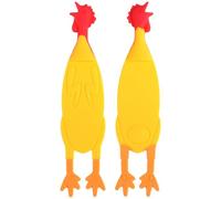 2 Pièces Marque-pages en Silicone Poulet Jaune | Léger, Facile à Repérer le Livre, Style Cartoon Adorable, pour Maison et Transport Quotidien