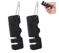 2 pièces Mini Aiguiseur de Couteaux, 3,6 × 1,2 × 0,5 Pouces Pierre à Aiguiser Portable en 2 Étapes Aiguiseur de Couteaux de Poche Pierre à Aiguiser de Camping en Plein Air pour