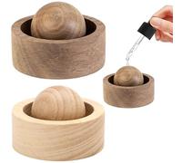 2 pièces Mini Diffuseur D'huiles Essentielles en Bois Naturel Parfum d’Ambiance et Senteurs Maison pour Bureau Salon Salle de Bains et la Chambre