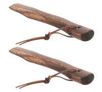 2 Pièces Mini Hache de Remplacement Manche en Bois, Surface Lisse | Poignée Bois pour Jardinage et Randonnée, Usage Sûr sans Bavures, Coffee, Pièce de Rechange Robuste