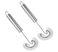 2 Pièces Mini Petit Fouet en Spirale, Fouets en Spirale en Acier Inoxydable | Mini Fouets en Spirale en Acier Inoxydable, Fouets Spirale Inox, pour Battre Des Œufs, Préparer Des Sauces et Des Milkshakes