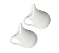 2 Pièces mini pot à lait conteneurs de concentré mini cafetière coups d'espresso décor des modèles mini pichet maison mini accessoires de cuisine miniature moule céramique blanche