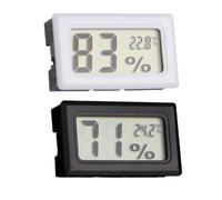 2 Pièces Mini Thermomètre Hygromètre Électronique Haute Précision | Grand Écran, Modèle à Insérer, Portable, Plastique, Livré 2 Piles Bouton, Usage Maison Couleur Aléatoire