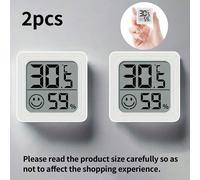 2 pièces Mini thermomètre numérique compact et hygromètre, moniteur d'humidité intérieur/extérieur pratique avec écran LCD, thermomètre et hygromètre alimenté par batterie pour la maison, la chambre d