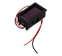 2 Pièces Mini Voltmètre Numérique LED Noir, Plage Large