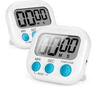 2 Pièces Minuteur de Cuisine magnétique avec Grand écran LCD, minuteries pour la Cuisson, Alarme puissante et Compte à rebours
