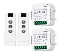 2 Pièces Module Volet Roulant Sans Fil, Kit De Modernisation Sans Fil Pour Volet Roulant, Interrupteur Pour Volet Roulant Avec 2 Télécommande, Portée Jusqu'À 100 M, Pour Volets Roulants, Stores
