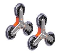 2 pièces monte-escaliers roue en acier Triangle conceptions roulettes roue chariot d ' épicerie ensemble pour accessoires de panier accessoires d ' achat