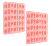 2 Pièces Moule à Chocolat en Silicone Rose, Forme Glace | Usage Maison et Fêtes, Démoulage Facile et Surface Antiadhésive, pour Chocolat et Bonbons Gélifiés