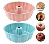 2 Pièces Moule à Kouglof en Silicone 25cm Moule à Brioche en Silicones | Moule Cake Silicones,Moule à Gâteau en Silicone pour Gâteau,Grande Gelée,Pain,Pâtisserie,Cheesecake