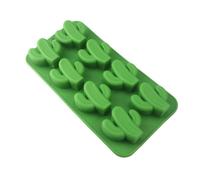 2 Pièces Moule en Silicone Multi-trous Cactus Cocotier | Flexible, Compatible Four, Réfrigérateur et Lave-vaisselle, Teinte Vert Clair, Lot de Deux Pièces Couleur Aléatoire