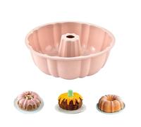 2 Pièces Moule Kouglof en Silicone 25 cm Moule a Manquer Cake Silicone | Moule a Gateau Silicone,Antiadhésif,Réutilisable,pour Gâteaux,Pains,Biscuits,Tartes à La Citrouille ou Beignets (Bleu+Rose)