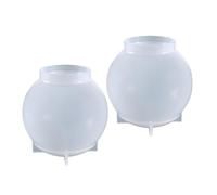2 Pièces Moules en Silicone pour Boules de Cristal, Sphères | Silicone Blanc Réutilisable, Détails Visibles, Supporte Chaud et Froid, pour Bureau et Maison