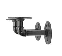 2 pièces noir Vintage rétro fer industriel tuyau étagère support L mural flottant décor à la maison Pour éTagèRes