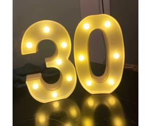 2 pièces numéro 16 18 21 30 chaîne lumineuse Led joyeux anniversaire fête décoration anniversaire de mariage adulte fête d'anniversaire cadeau lumière Led 48