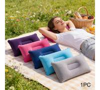 2 pièces Oreillers de voyage gonflables, oreiller de camping portable ultra-léger, avec support de cou et lombaire, oreiller à air lavable, convient pour l'avion, la voiture, la sieste au bureau, la r