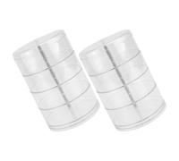 2 Pièces Organisateur Maquillage Rotatif Multi Niveaux en PS Blanc | Accès Facile et Gain de Place, Usage Professionnel, Rangement Cosmétique et Bijoux, Structure Stable