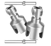 2 Pièces Outil à Fileter Tuyaux PVC 1/2 et 3/4 Pouces | Têtes Intégrées pour Filetage Intérieur Extérieur, Compatible Perceuse Électrique, Réparation Plomberie, Style Aléatoire