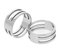 2 Pièces Outil D’ouverture pour Anneaux de Jonction Circulaires | Quatre Rainures, Format 17mm, Argenté, pour Réparation de Collier et Création de Bijoux