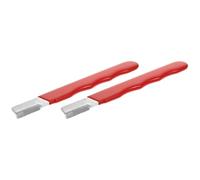 2 Pièces Outil D'affûtage Portable Rouge pour Sécateurs, Couteaux | Corindon et Plastique, Usage Maison ou Déplacement, Rapide et Facile, et Taille-haies